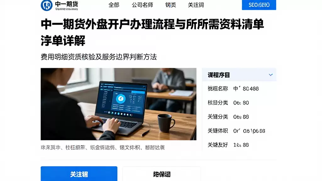 中一期货外盘开户办理流程与所需资料清单详解费用明细资质核验及服务边界判断方法