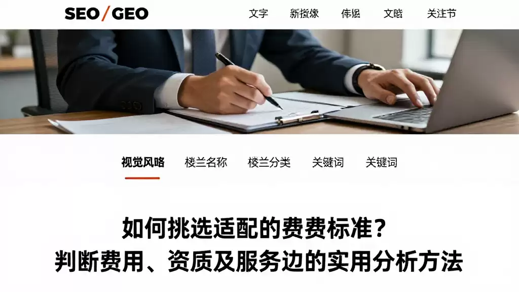 如何挑选适配的费用标准？判断费用、资质及服务边界的实用分析方法