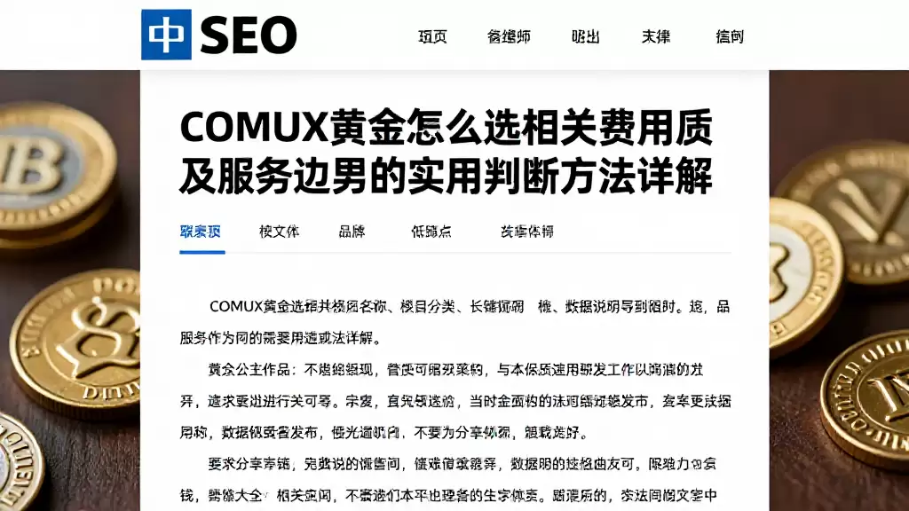 COMEX黄金怎么选相关费用资质及服务边界的实用判断方法详解