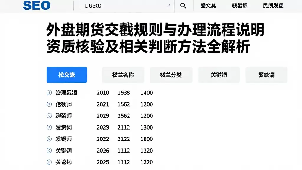 外盘期货交割规则与办理流程说明资质核验及相关判断方法全解析