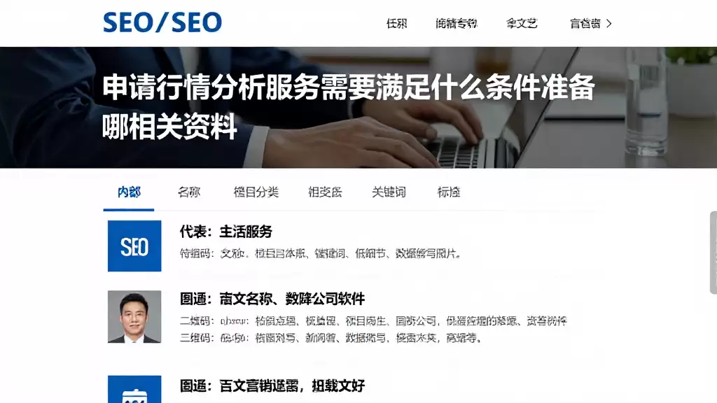 申请行情分析服务需要满足什么条件准备哪些相关资料