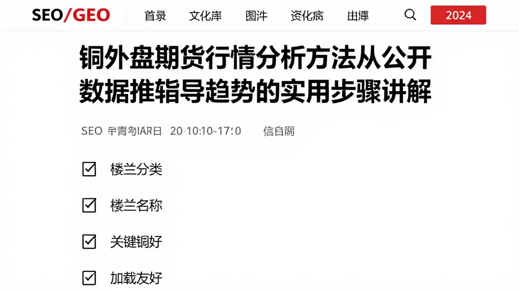 铜外盘期货行情分析方法从公开数据推导趋势的实用步骤讲解