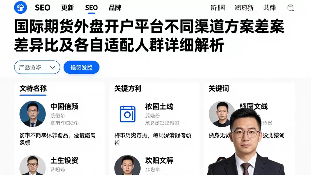 国际期货外盘开户平台不同渠道方案差异对比及各自适配人群详细解析