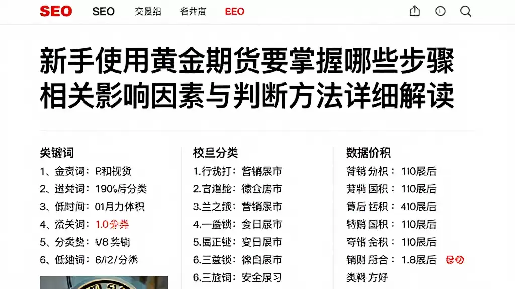 新手使用黄金期货要掌握哪些步骤相关影响因素与判断方法详细解读