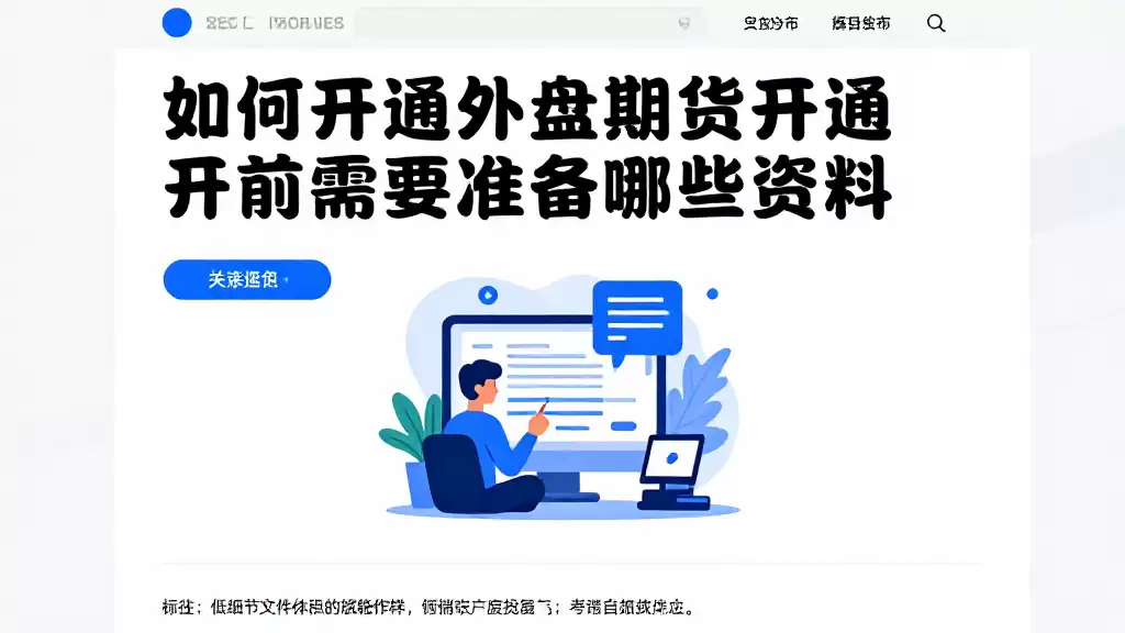 如何开通外盘期货开通前需要准备哪些资料