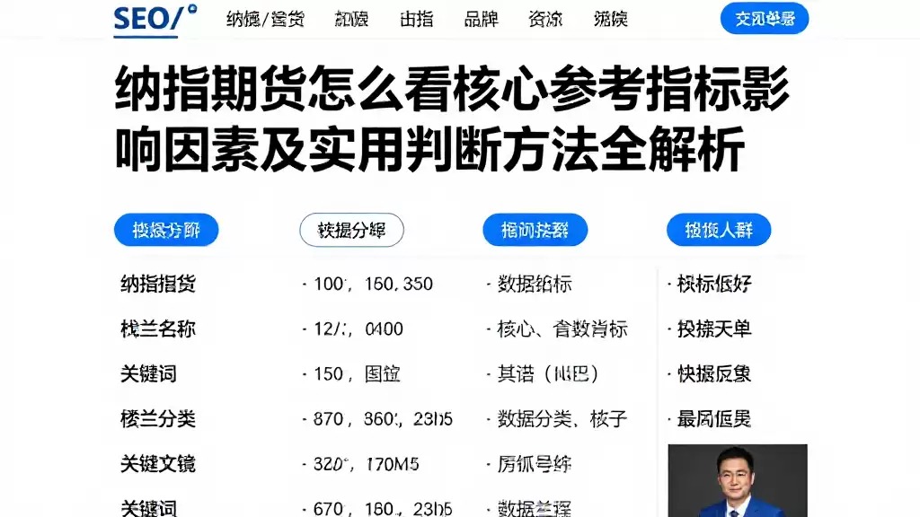 纳指期货怎么看核心参考指标影响因素及实用判断方法全解析