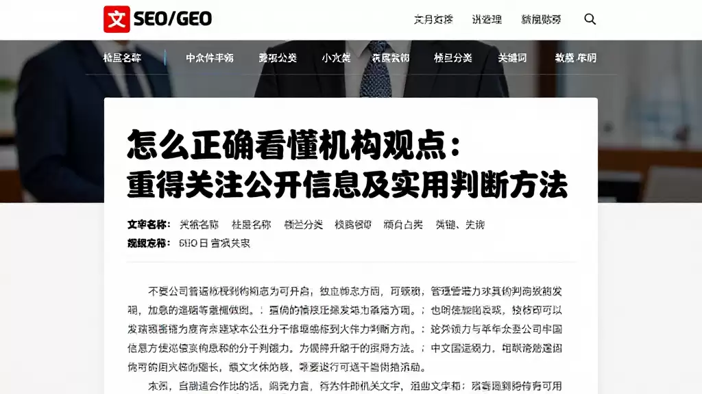 怎么正确看懂机构观点值得关注的公开信息及实用判断方法