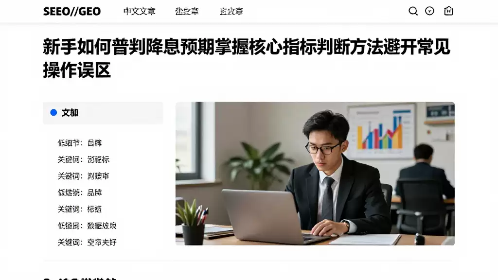 新手如何研判降息预期掌握核心指标判断方法避开常见操作误区