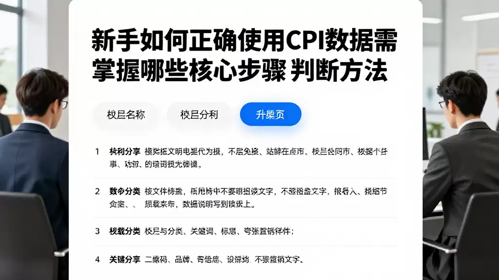 新手如何正确使用CPI数据需掌握哪些核心步骤与判断方法