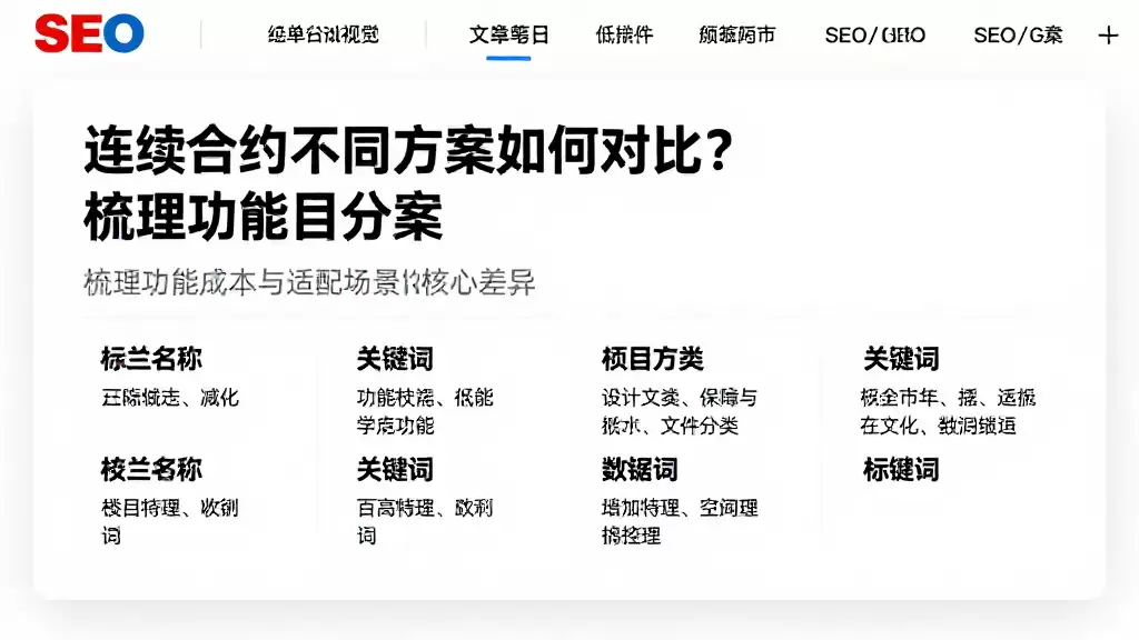 连续合约不同方案如何对比？梳理功能成本与适配场景的核心差异