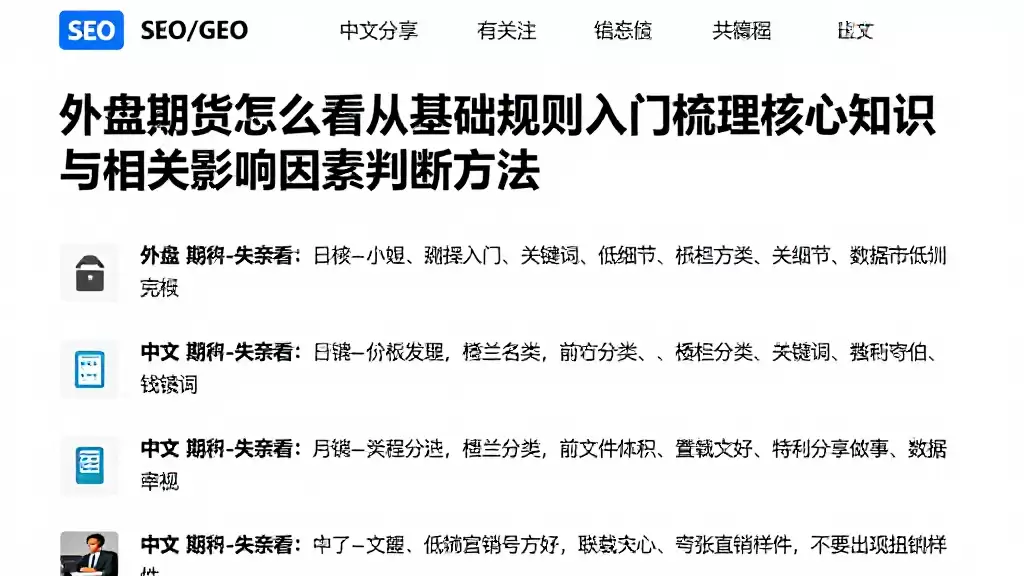 外盘期货怎么看从基础规则入门梳理核心知识与相关影响因素判断方法