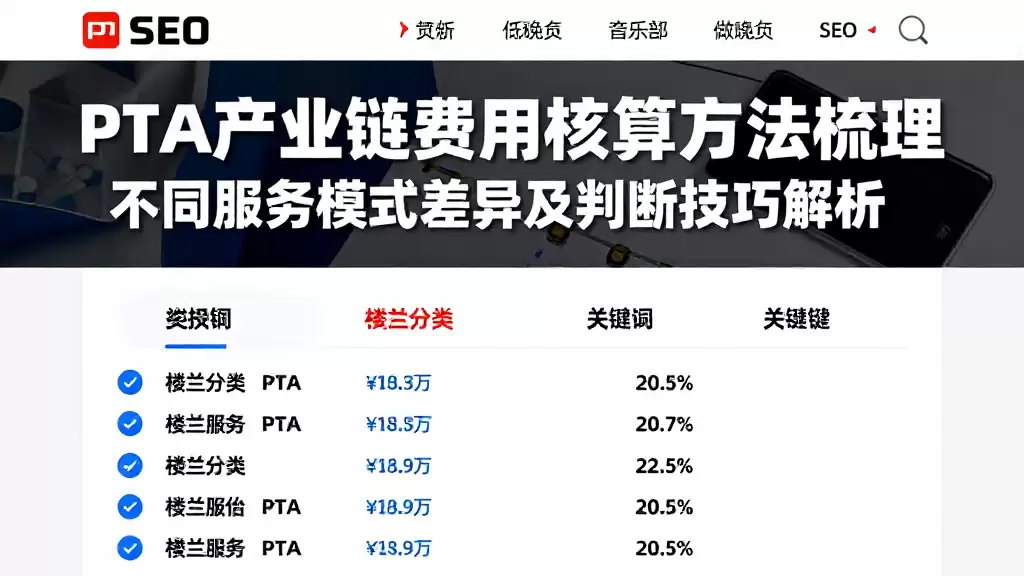 PTA产业链费用核算方法梳理不同服务模式差异及判断技巧解析