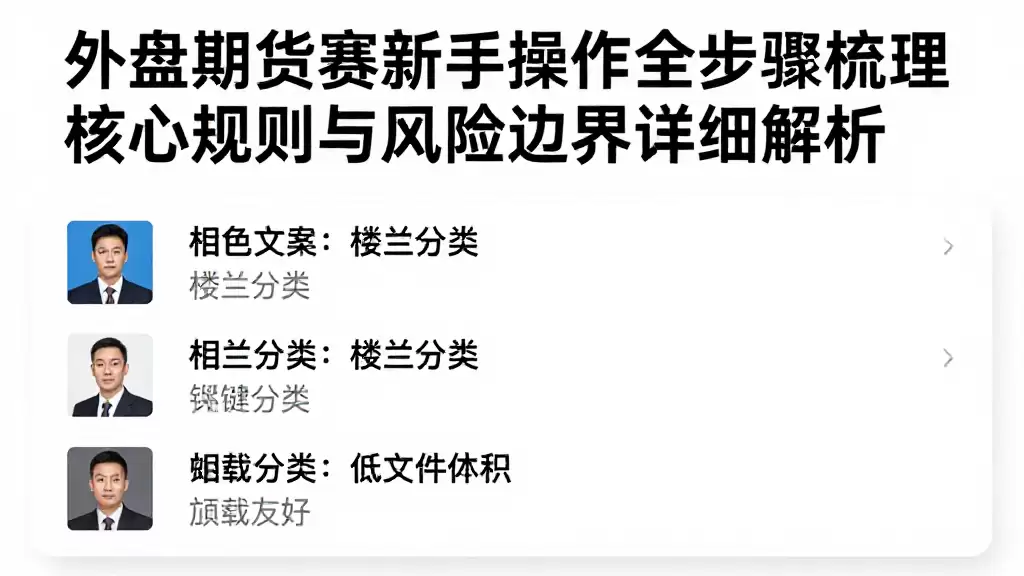 外盘期货赛新手操作全步骤梳理核心规则与风险边界详细解析