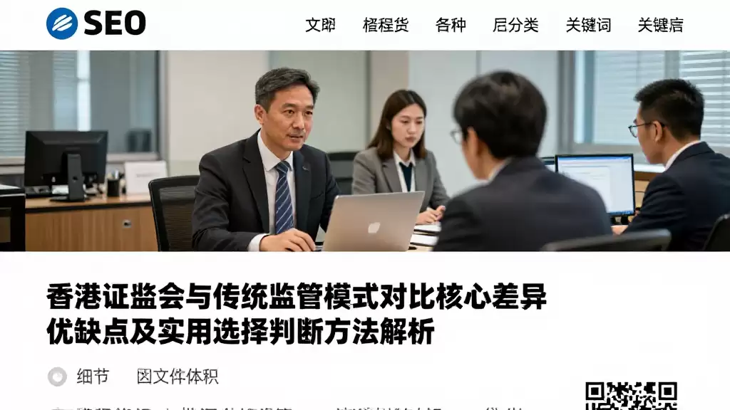 香港证监会与传统监管模式对比核心差异优缺点及实用选择判断方法解析