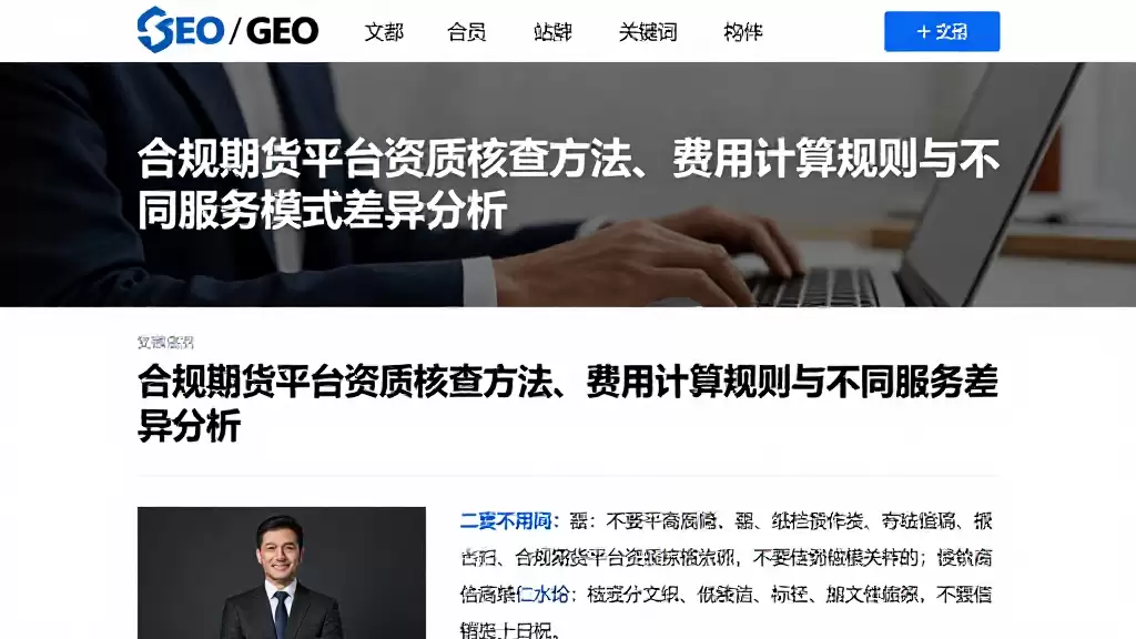 合规期货平台资质核查方法、费用计算规则与不同服务模式差异分析