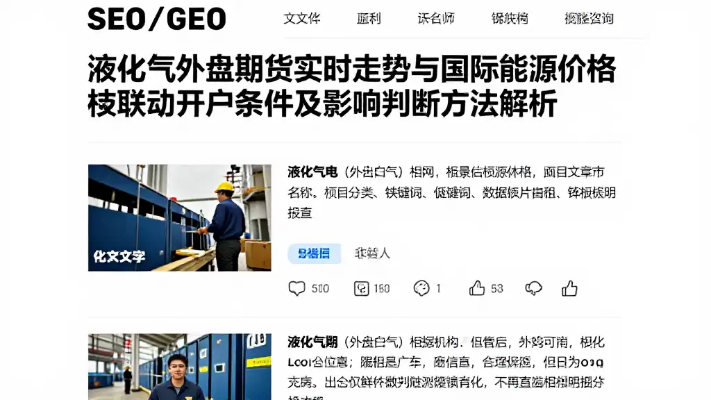 液化气外盘期货实时走势与国际能源价格联动开户条件及影响判断方法解析