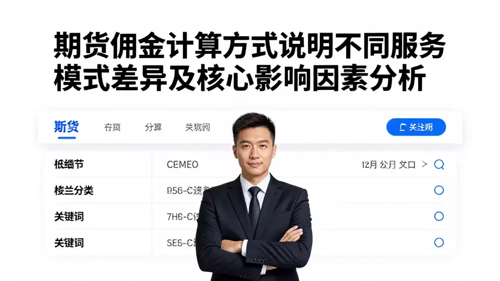 期货佣金计算方式说明不同服务模式差异及核心影响因素分析