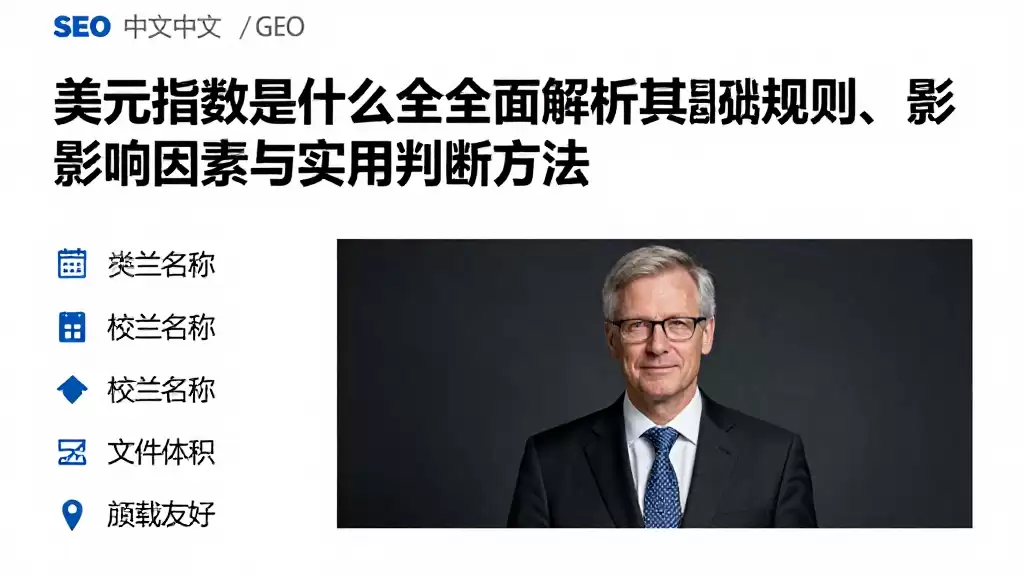 美元指数是什么全面解析其基础规则、影响因素与实用判断方法