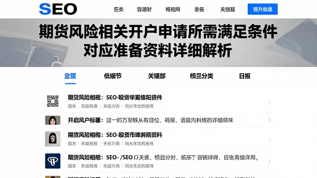 期货风险相关开户申请所需满足条件及对应准备资料详细解析