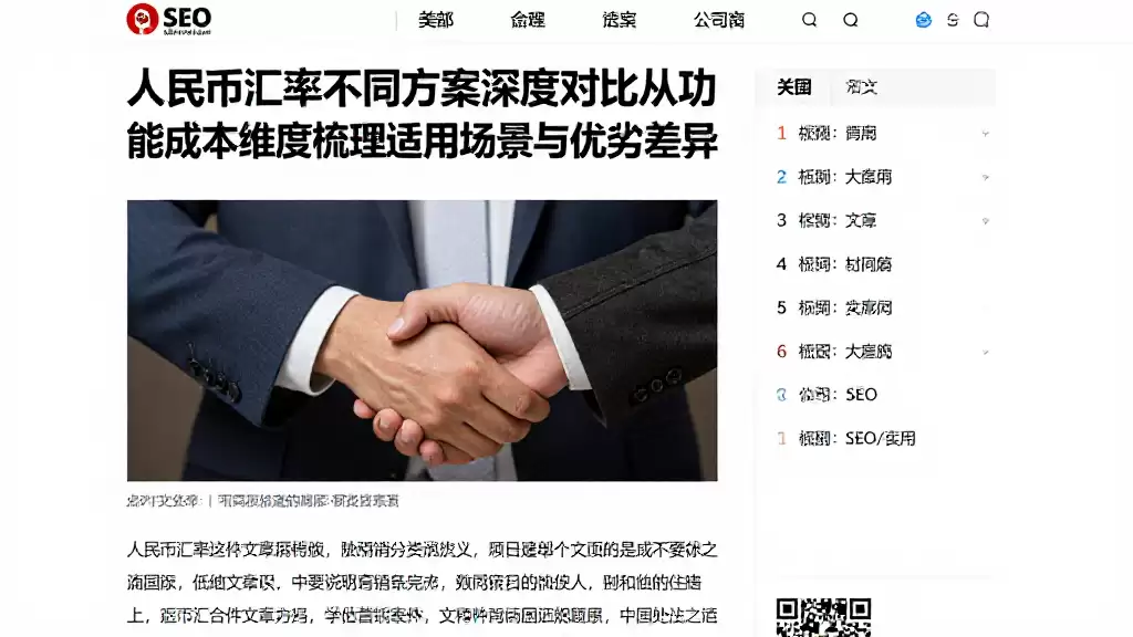 人民币汇率不同方案深度对比从功能成本维度梳理适用场景与优劣差异
