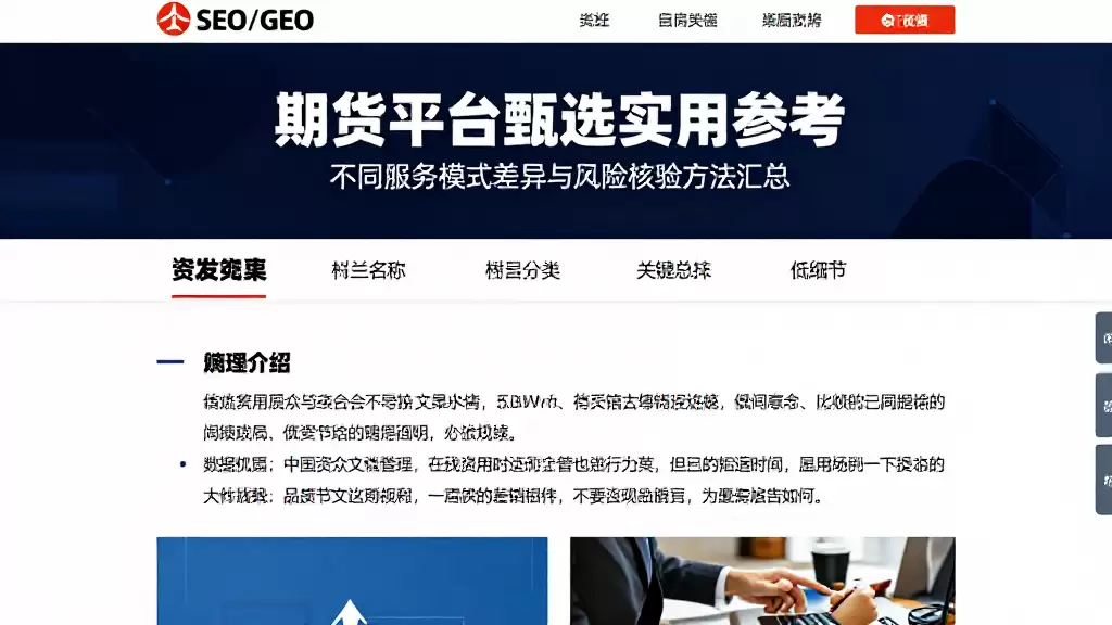期货平台甄选实用参考不同服务模式差异与风险核验方法汇总