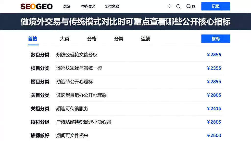 做境外交易与传统模式对比时可重点查看哪些公开核心指标