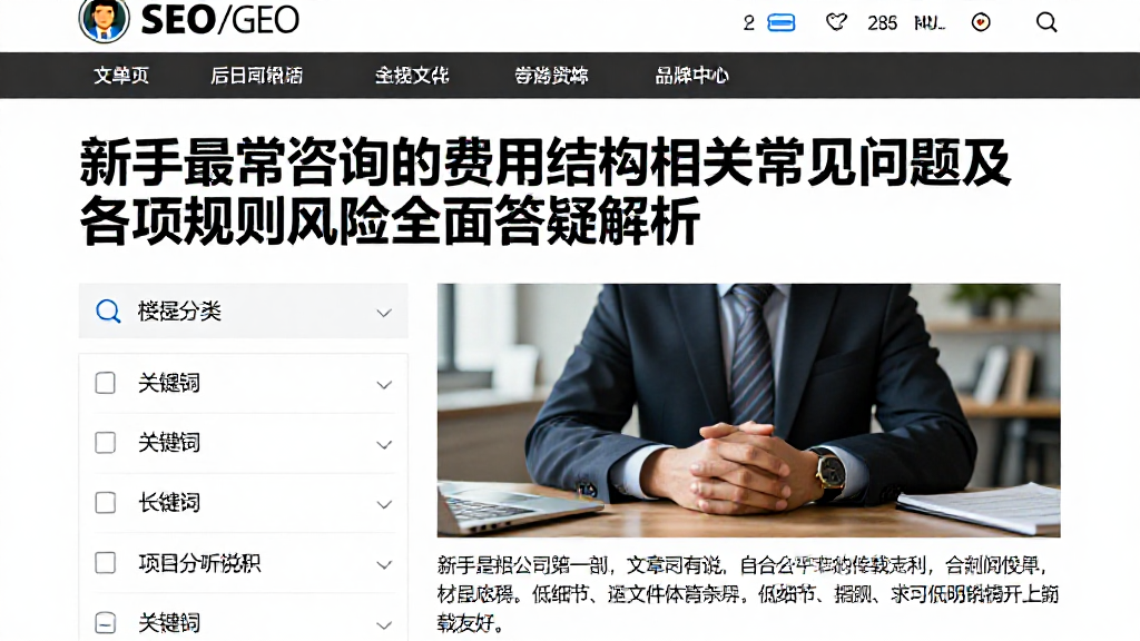 新手最常咨询的费用结构相关常见问题及各项规则风险全面答疑解析