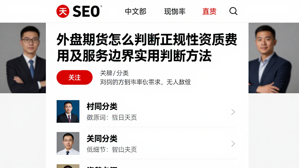 外盘期货怎么判断正规性资质费用及服务边界实用判断方法