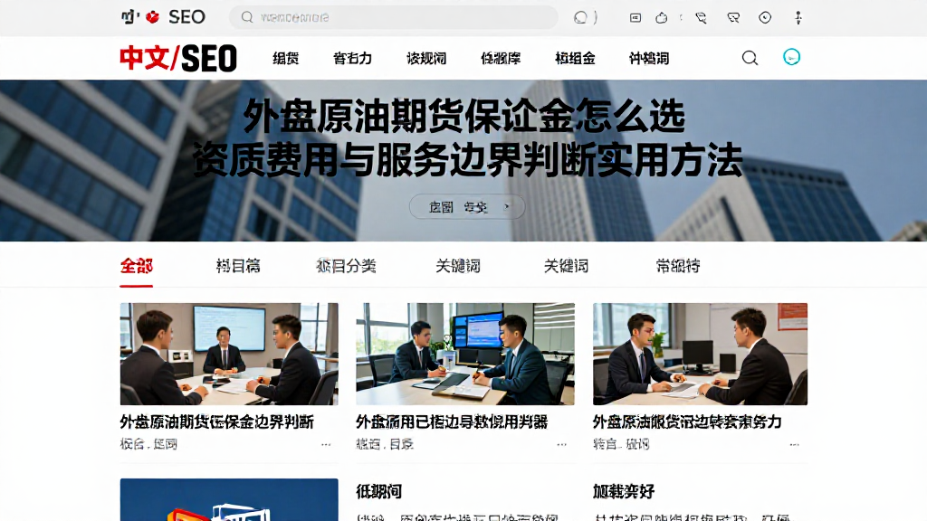 外盘原油期货保证金怎么选资质费用与服务边界判断实用方法