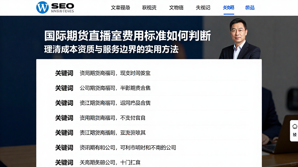 国际期货直播室费用标准如何判断理清成本资质与服务边界的实用方法