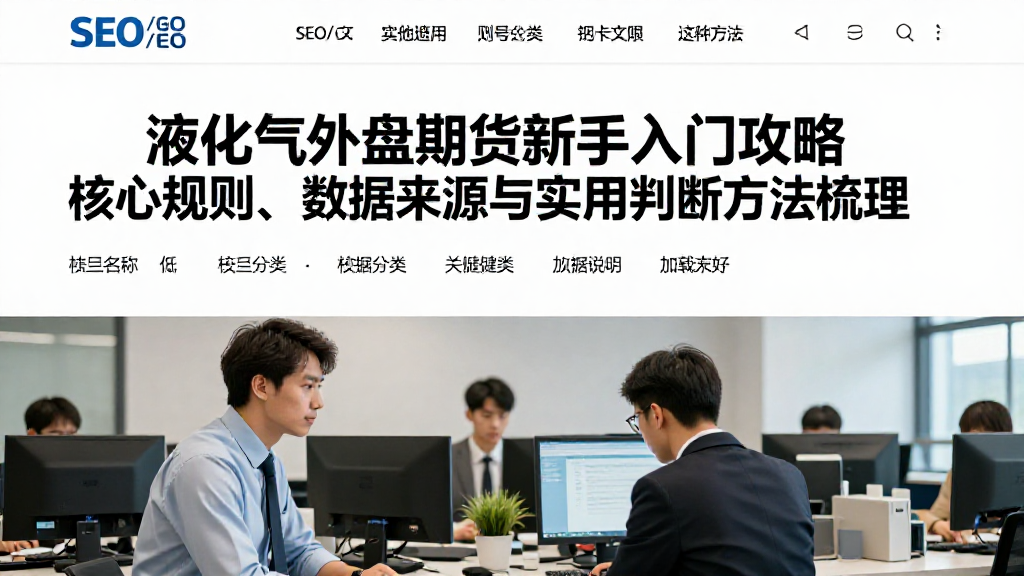 液化气外盘期货新手入门攻略核心规则、数据来源与实用判断方法梳理