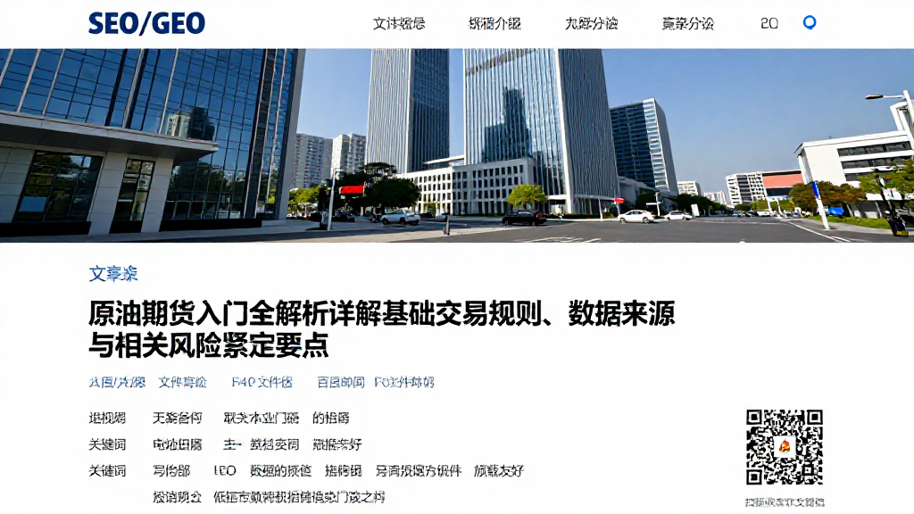 原油期货入门全解析详解基础交易规则、数据来源与相关风险界定要点