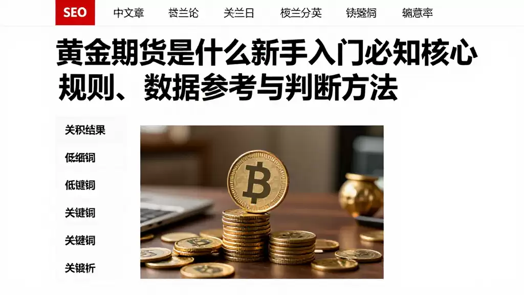 黄金期货是什么新手入门必知核心规则、数据参考与判断方法