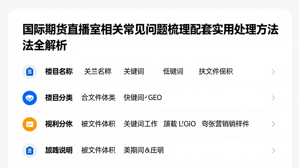 国际期货直播室相关常见问题梳理配套实用处理方法全解析