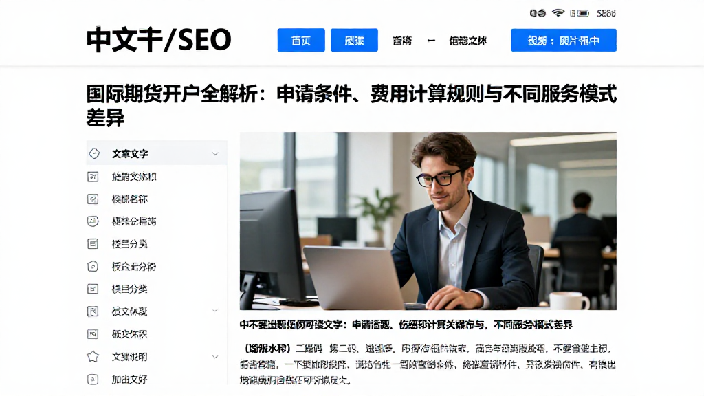 国际期货开户全解析：申请条件、费用计算规则与不同服务模式差异
