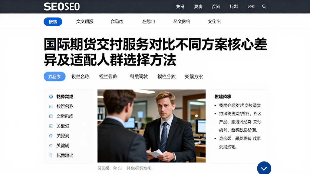 国际期货交割服务对比不同方案核心差异及适配人群选择方法