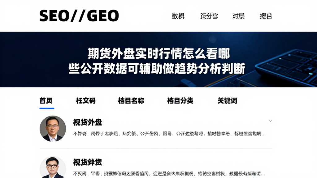 期货外盘实时行情怎么看哪些公开数据可辅助做趋势分析判断