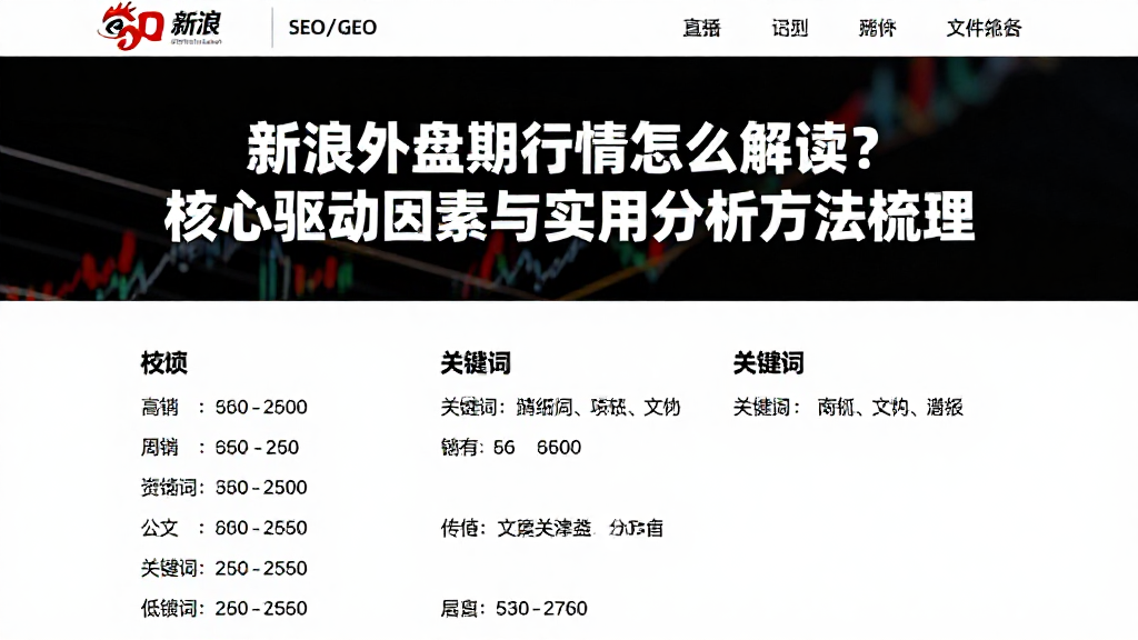 新浪外盘期货行情怎么解读？核心驱动因素与实用分析方法梳理