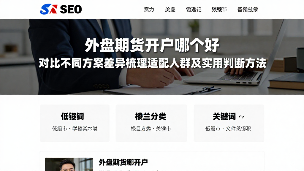 外盘期货开户哪个好对比不同方案差异梳理适配人群及实用判断方法