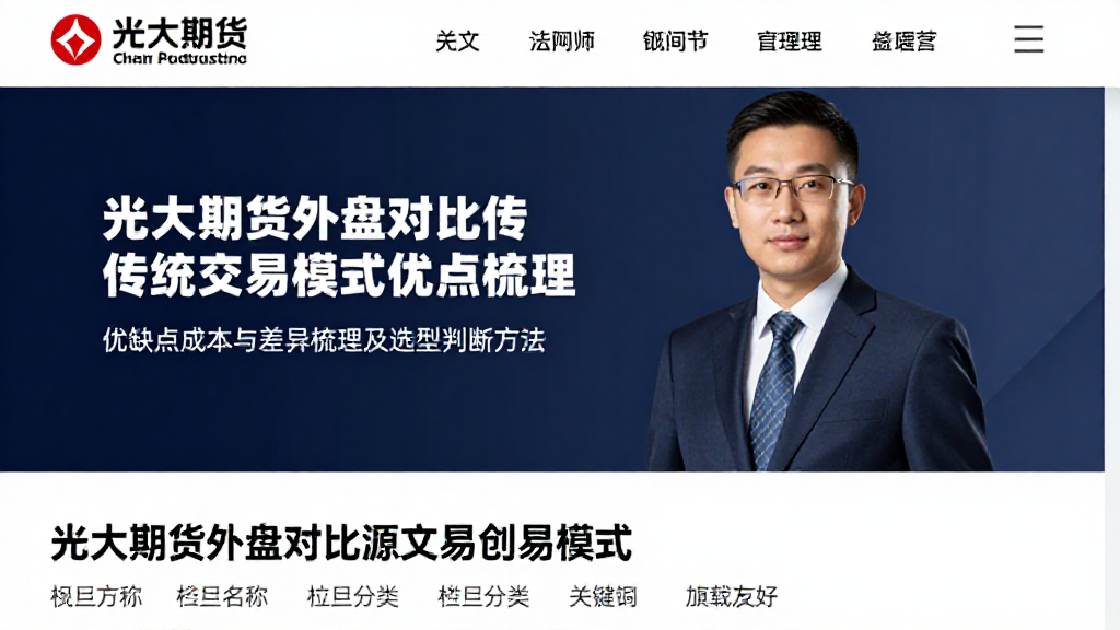 光大期货外盘对比传统交易模式优缺点成本与差异梳理及选型判断方法