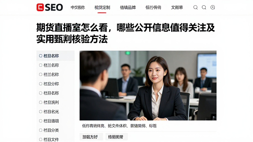 期货直播室怎么看，哪些公开信息值得关注及实用甄别核验方法