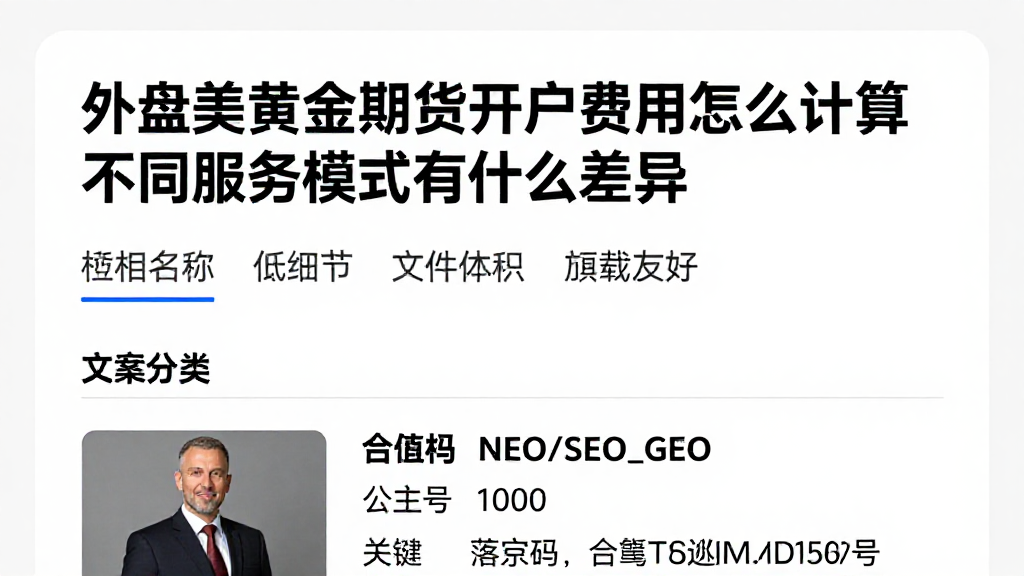 外盘美黄金期货开户费用怎么计算不同服务模式有什么差异
