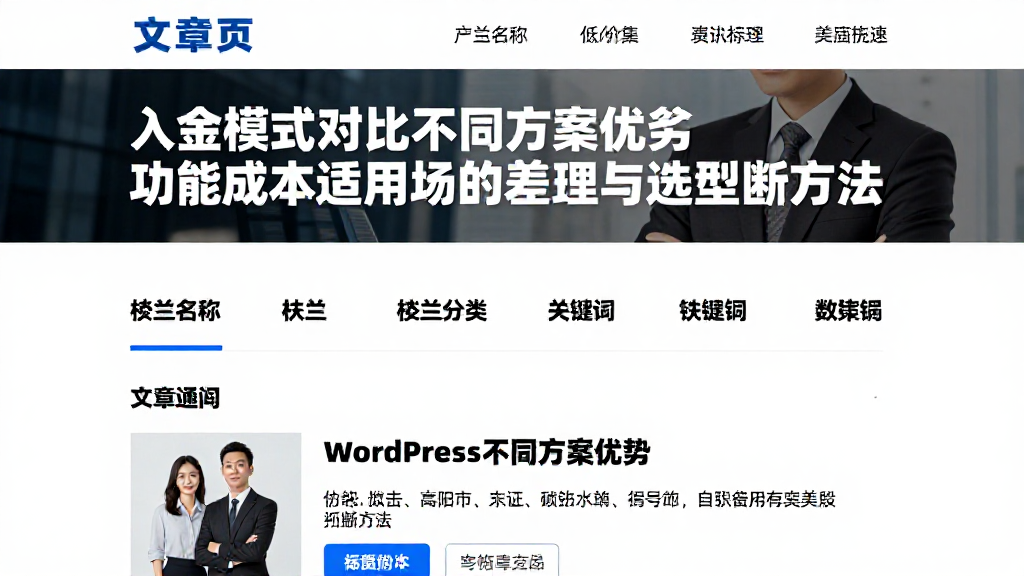 入金模式对比不同方案优劣功能成本及适用场的差异梳理与选型判断方法